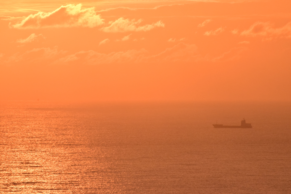 日本海　夕焼け