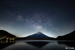 天の川精進湖にて