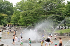 今日は水遊び！