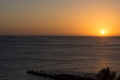 静かな夕陽