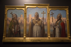 歴代教皇の油絵
