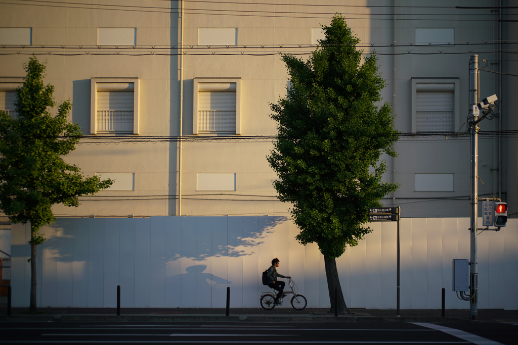 a twilight bicycler