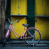 桃花色frame / 自転車のある風景