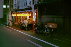 提灯ライトの灯る風景