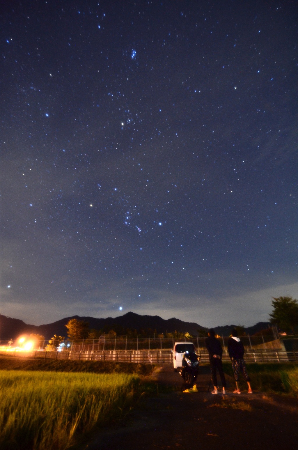 夜空を見上げて