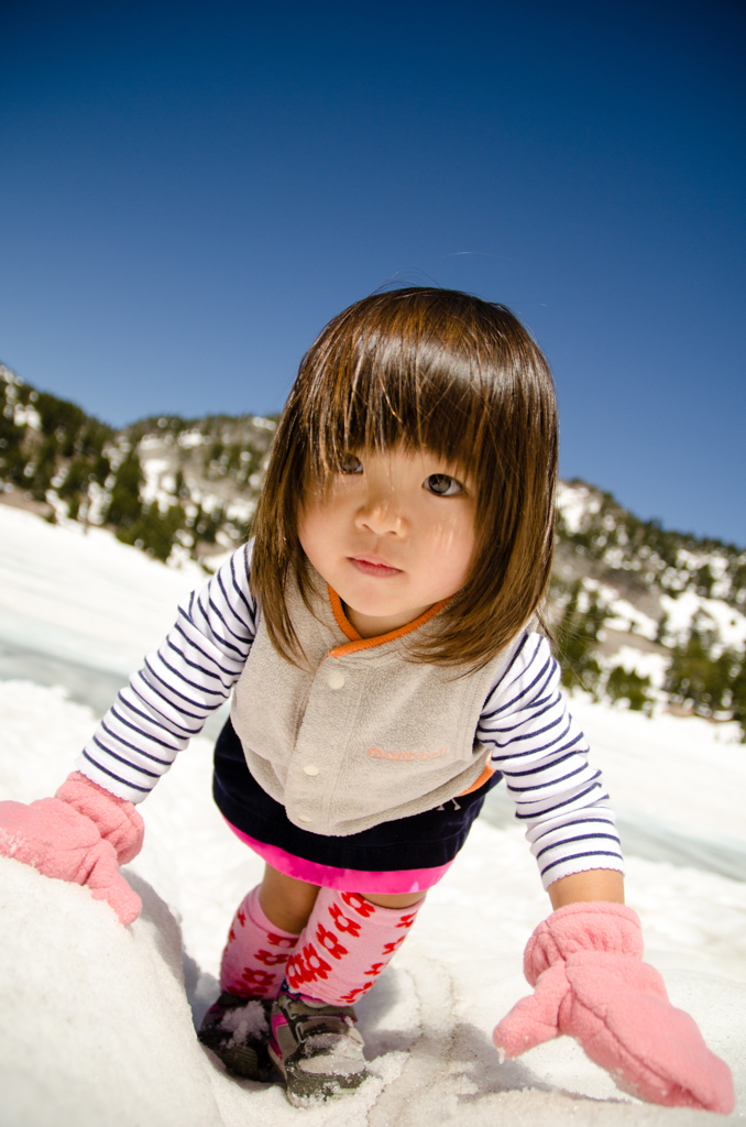 皐月の雪山