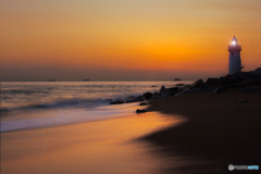 灯台の夕暮れ
