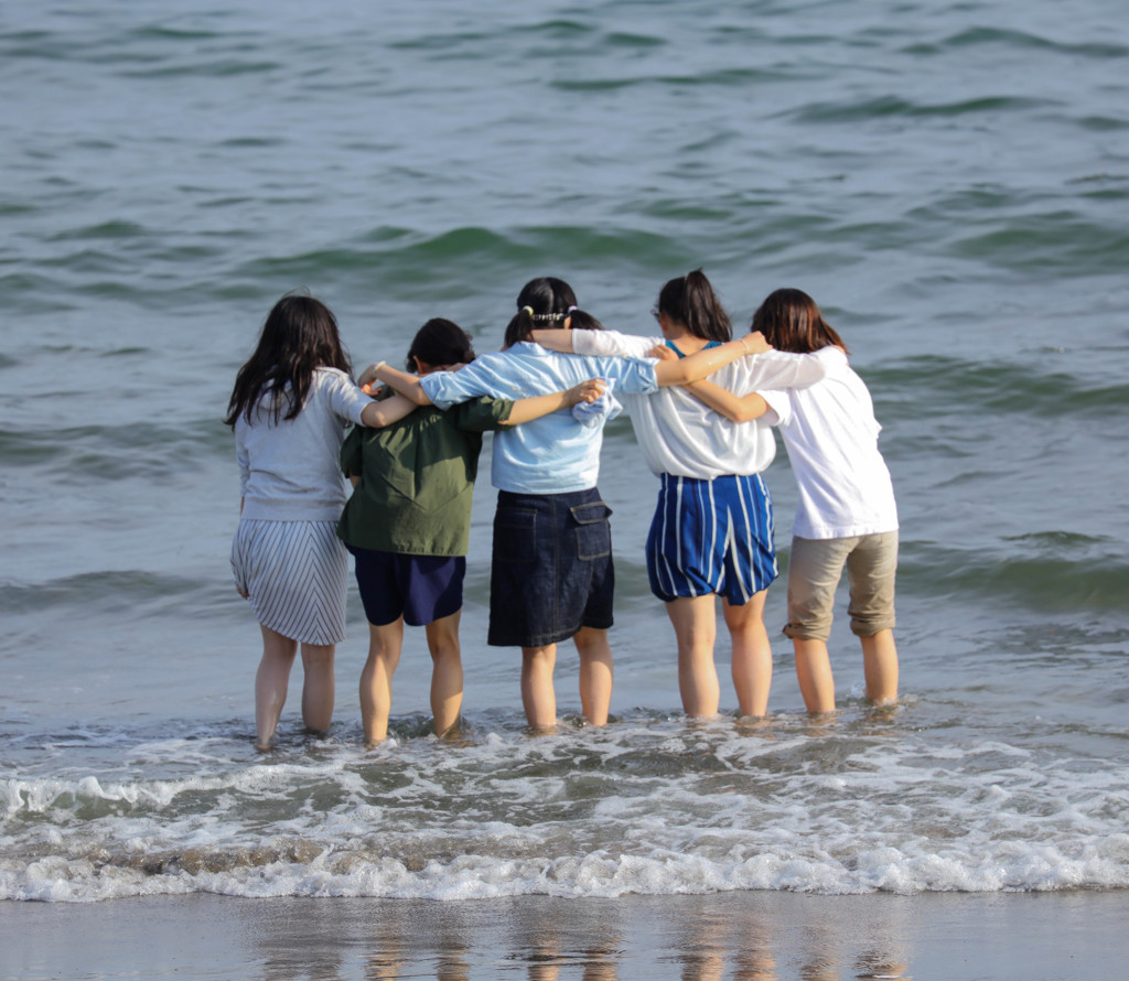 友達５人で水遊び