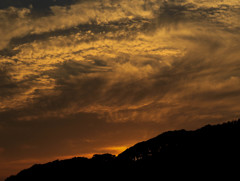 夕陽の空模様