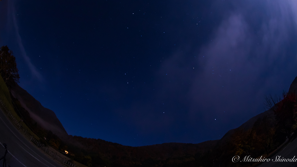 白川郷からの星空