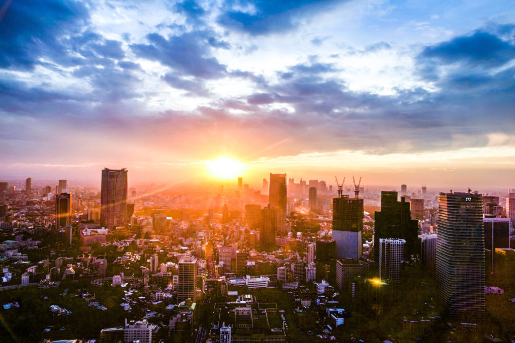 東京タワー特別展望台からの夕陽 By M Shino310 Id 写真共有サイト Photohito