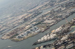 上空からの工業地帯