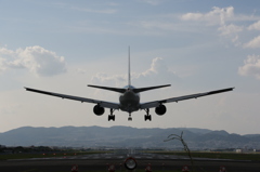 離陸直前の飛行機