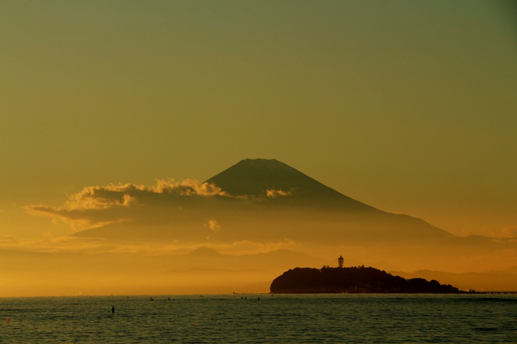 富士山と江の島