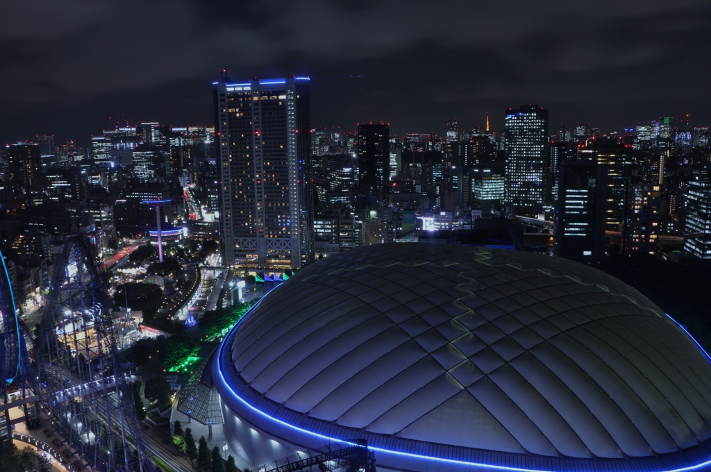 東京の夜を占拠する巨大ハマグリ(笑)