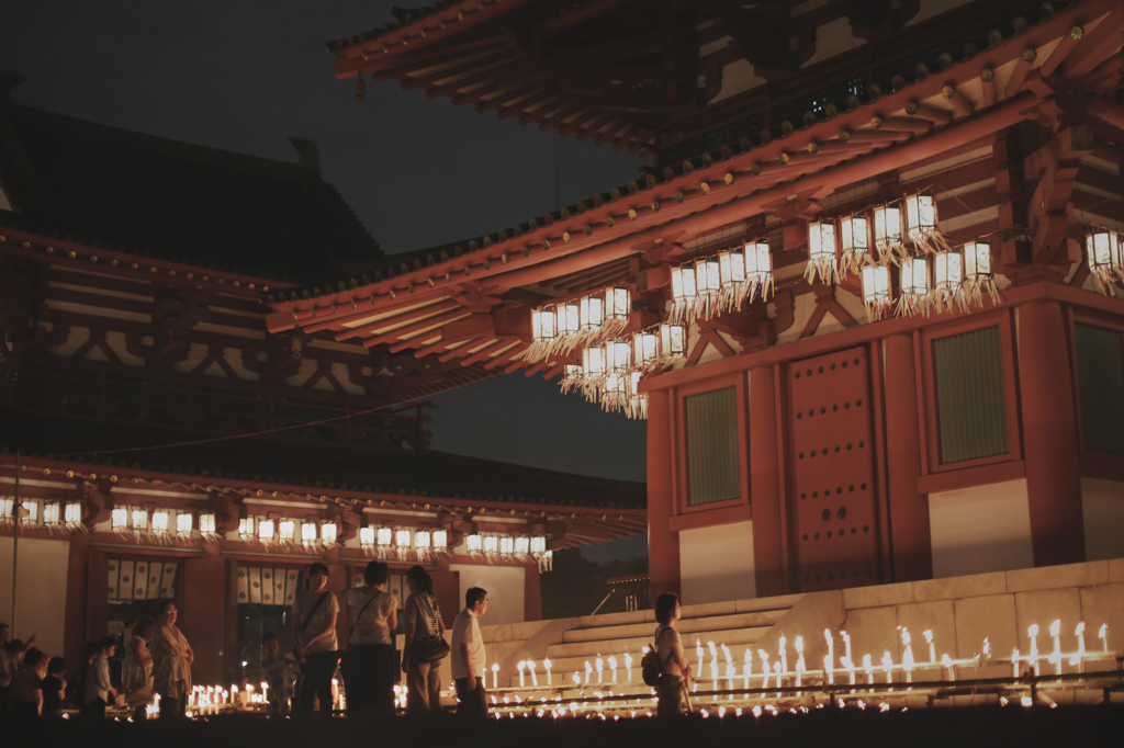 四天王寺、万灯供養