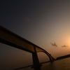 江島大橋の夕景