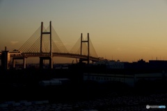 夕焼け 横浜ベイブリッジ