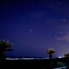 海辺の星空