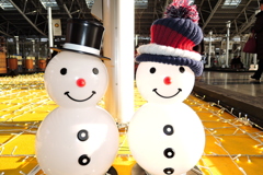 JR大阪駅の雪だるま
