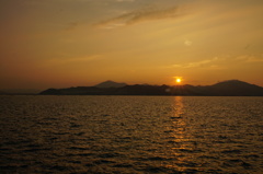 北九州空港からの夕日１