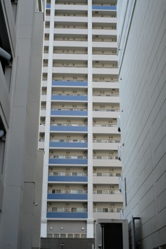 横浜のとある場所から見えるマンション