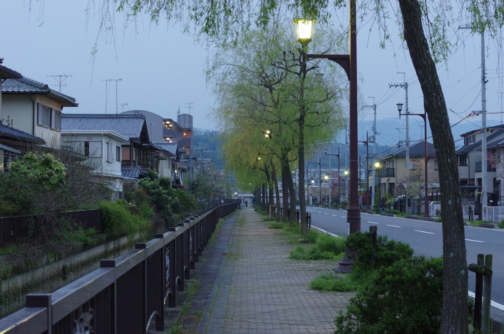 夕方の街並み