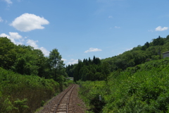 山間の単線　非電化