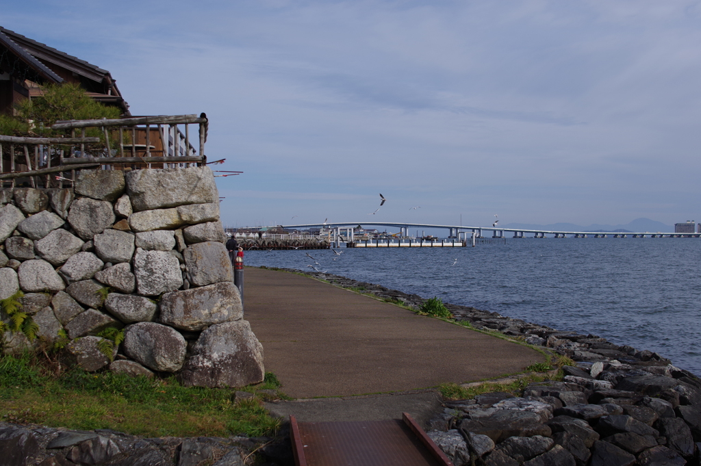 堅田の落雁あたりにて