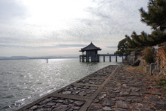 堅田の落雁あたりにて