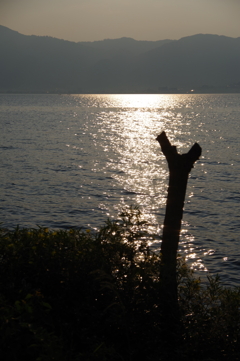 夕方の琵琶湖