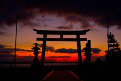 夜明けの住吉神社1