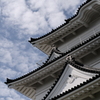秋っぽい空と城