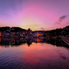 夕焼けのお盆