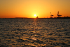 夕焼けとキリン_5