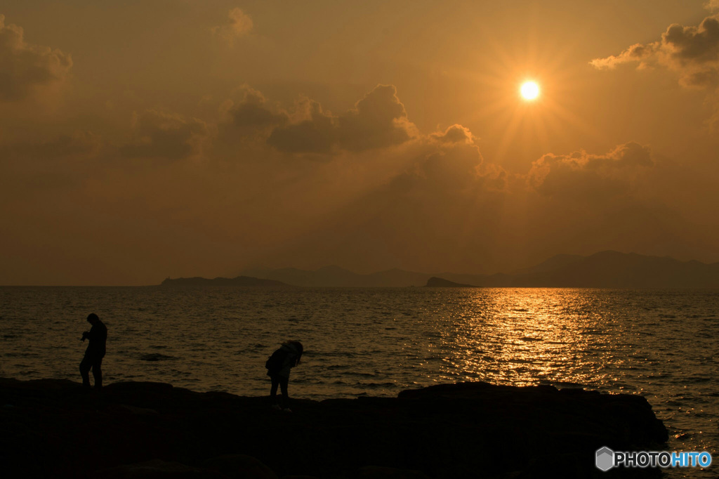 本土最西端の夕日