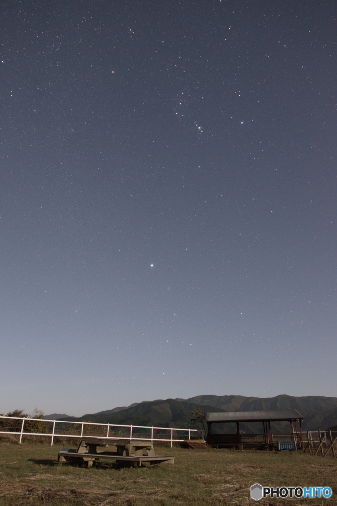 月夜の順光星景
