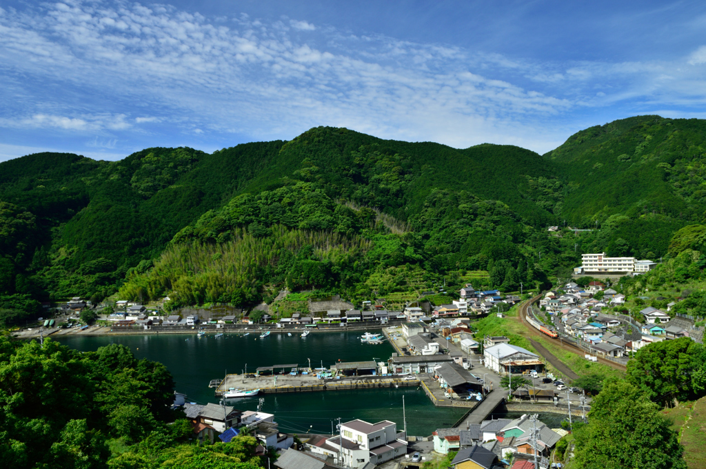 二木島漁港と気勢線