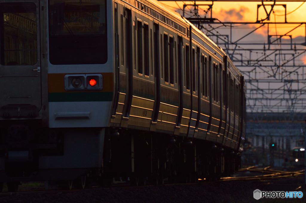 焼ける夕刻