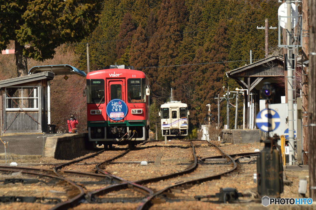 長閑な列車交換
