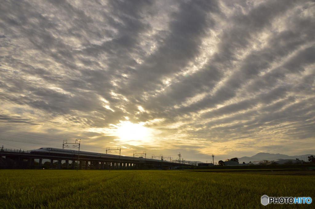秋の夕日2