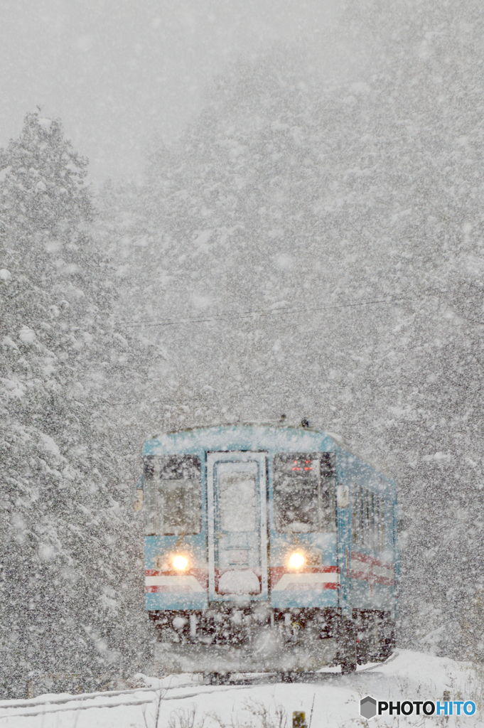 冬の樽見鉄道