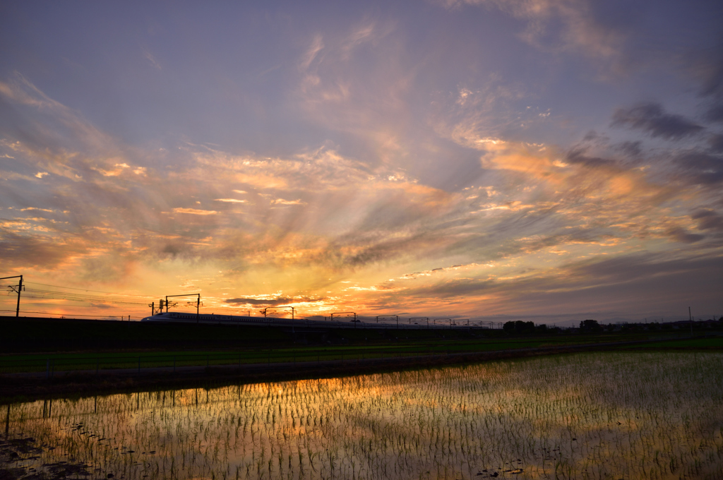 昨日の夕焼け