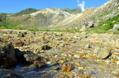 水辺から硫黄山