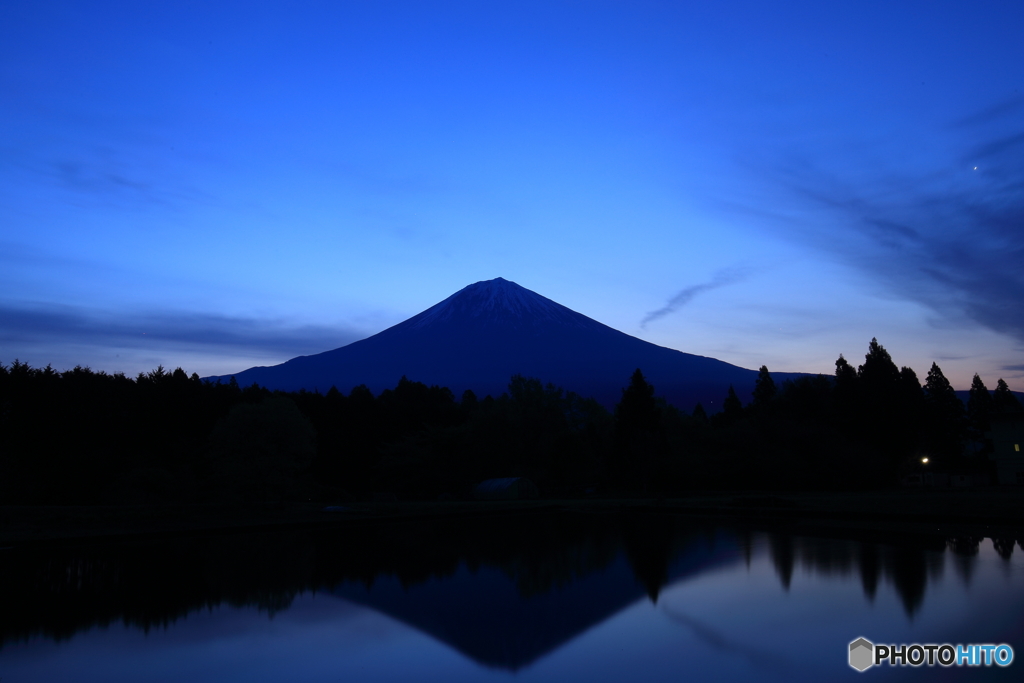 田圃の夜明け