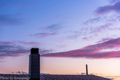 紅い雲なびく夕暮れ