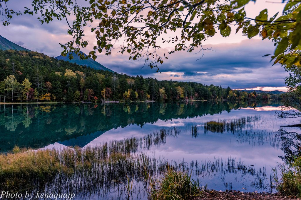 阿寒の秋の夕暮れ