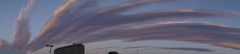長浜港からの夕焼け雲パノラマ撮影