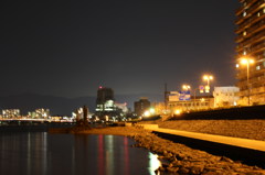 宍道湖沿岸からの暖かい市街