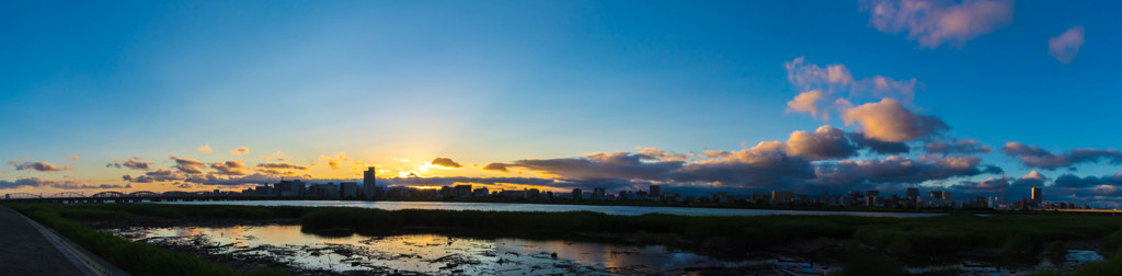 淀川パノラマ　at Sunset